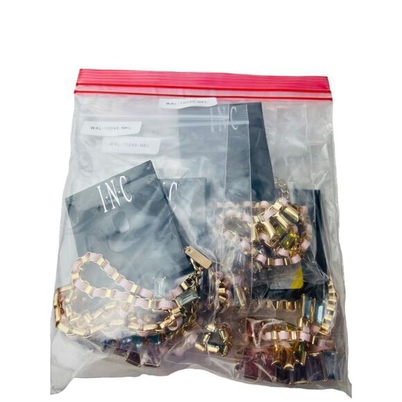 NWT INC INTERNATIONAL CONCEPTS Rainbow Baguette Ribbon-Woven Statement Necklace - Picture 6 of 6